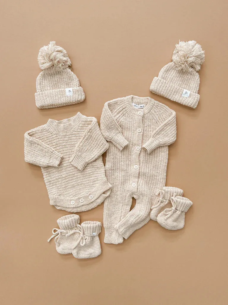 Ziggy Lou Beanie - Chunky Textured Honey