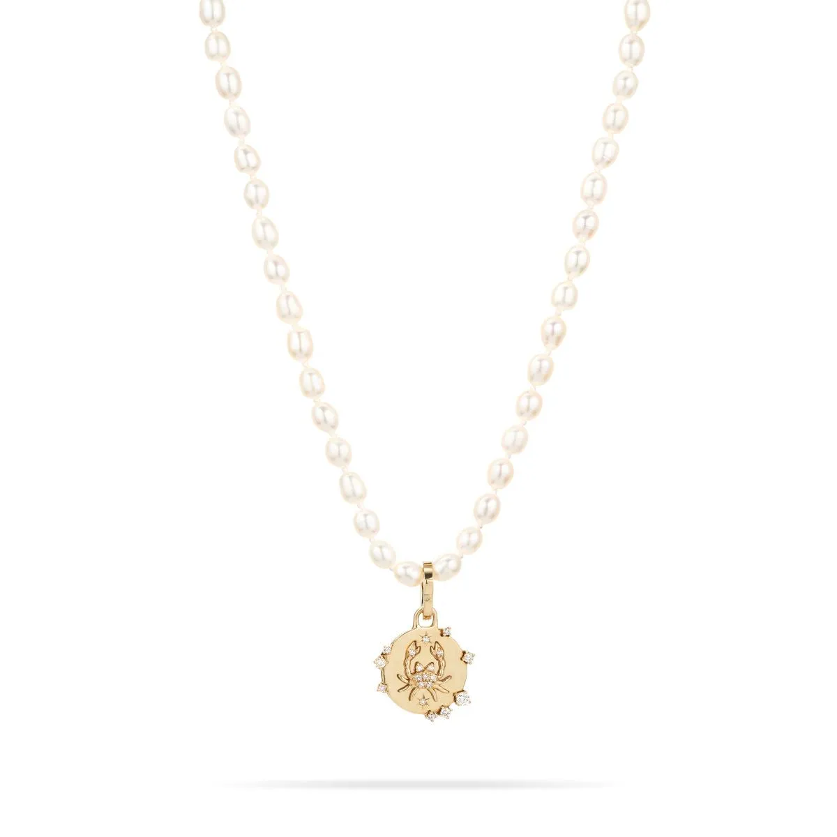 Zodiac Diamond Cancer Hinged Charm
