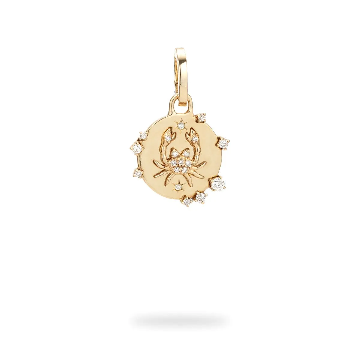 Zodiac Diamond Cancer Hinged Charm