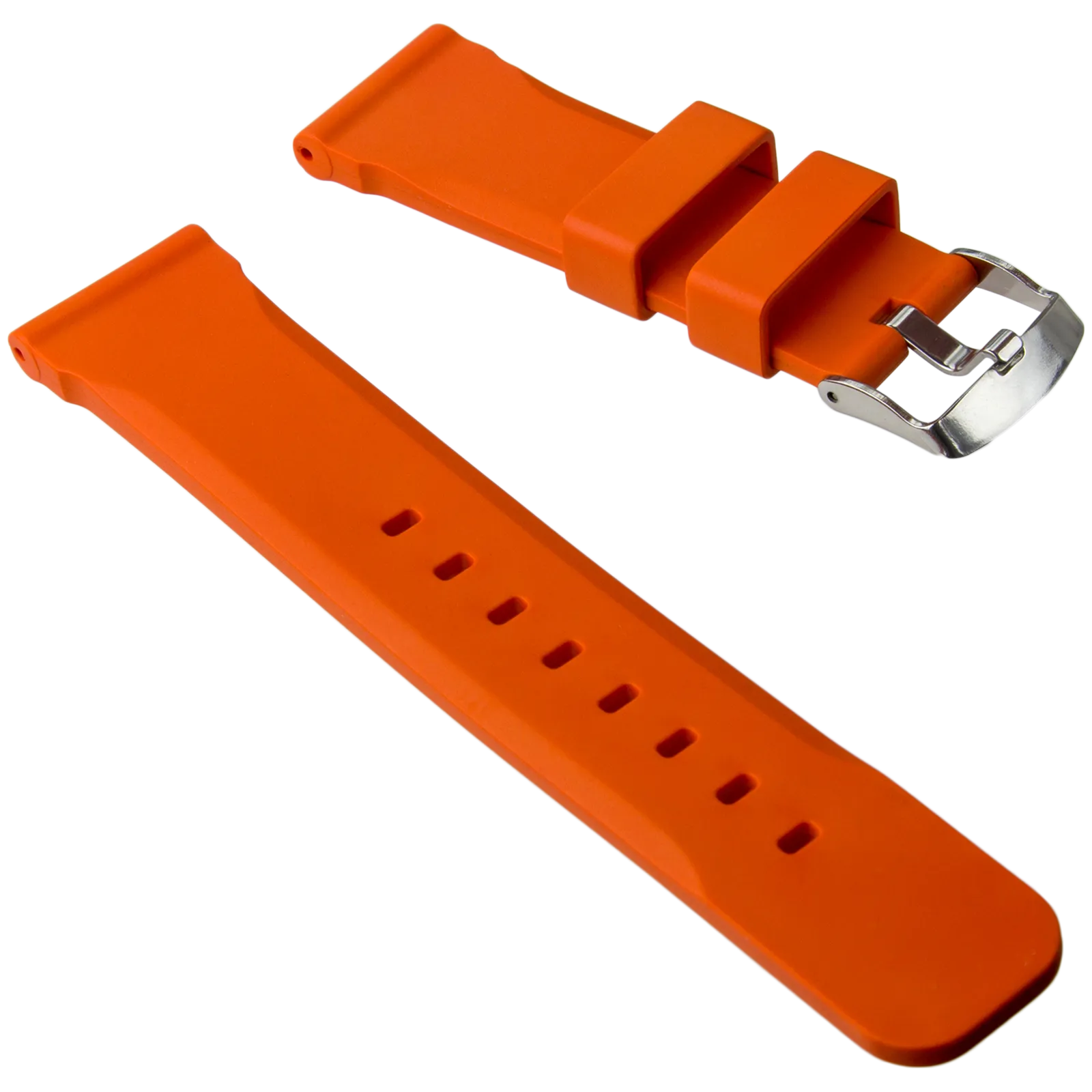 ZULUDIVER 317 Italian Rubber Diver's Watch Strap - Orange