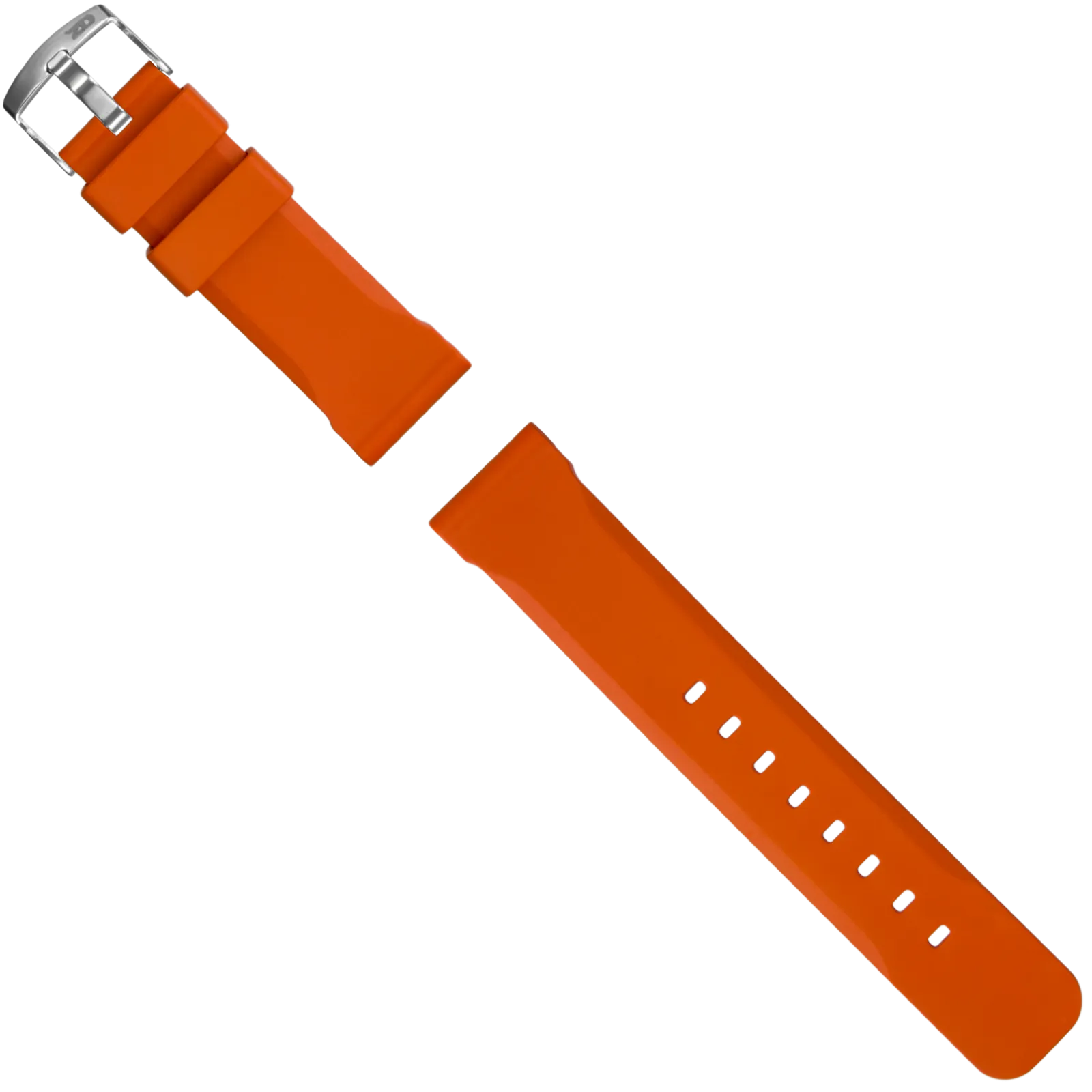 ZULUDIVER 317 Italian Rubber Diver's Watch Strap - Orange